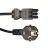 Noxion GST - Kompatybilny Kabel zasilający Czarny - Płeć Żeńska + Schuko Europlug - 2m - 3 pole 0.75mm2